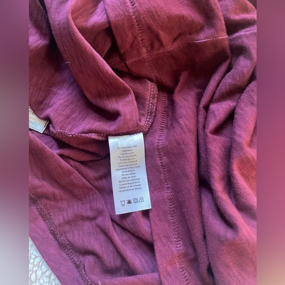 Rag & Bone U Neck Maroon Slub Tee Pima Cotton Short Sleeve Crew Neck Top Sz XS - Picture 9 of 9